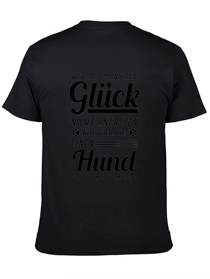 Glück Hund Black Graphic Tee