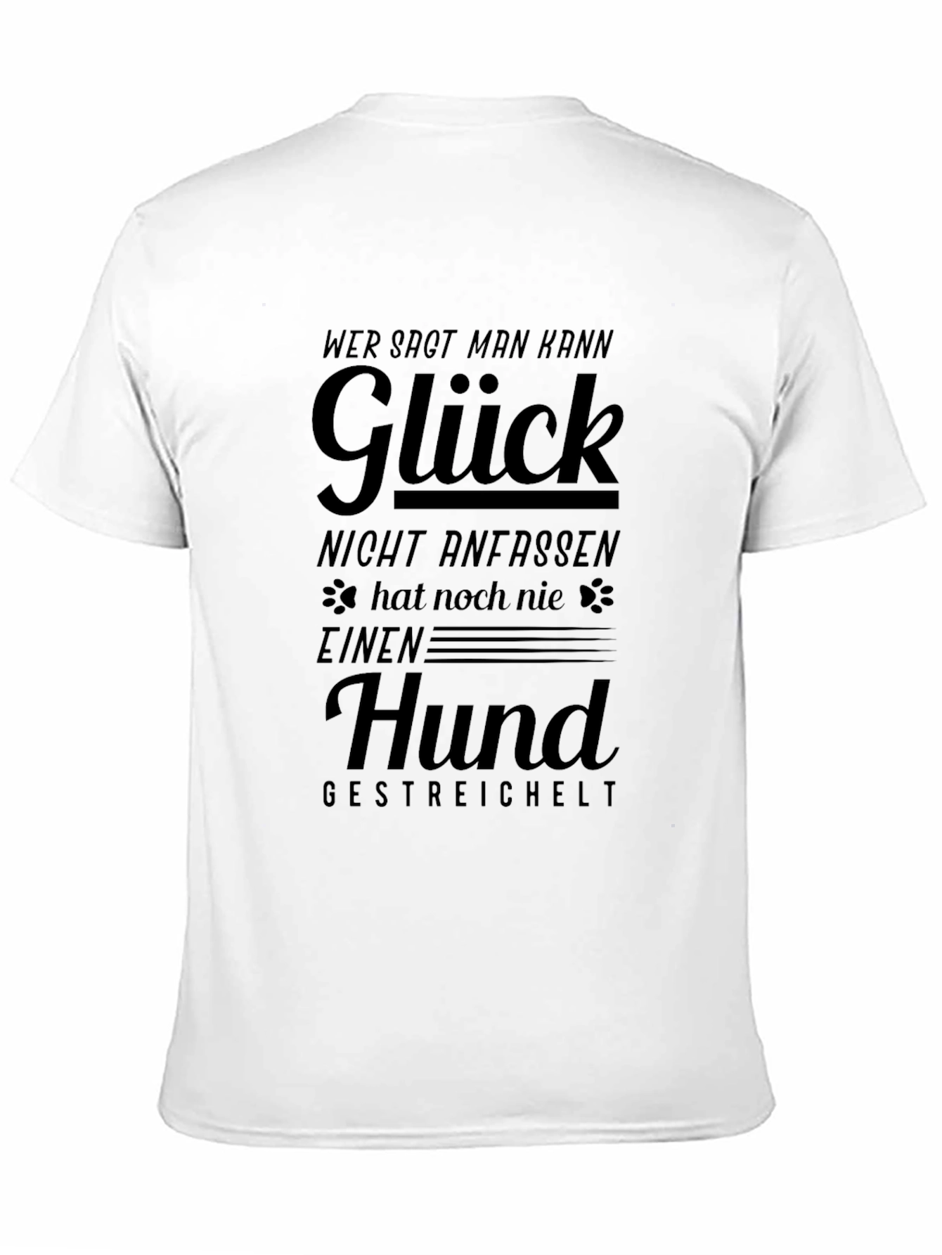 Glück Hund Black Graphic Tee