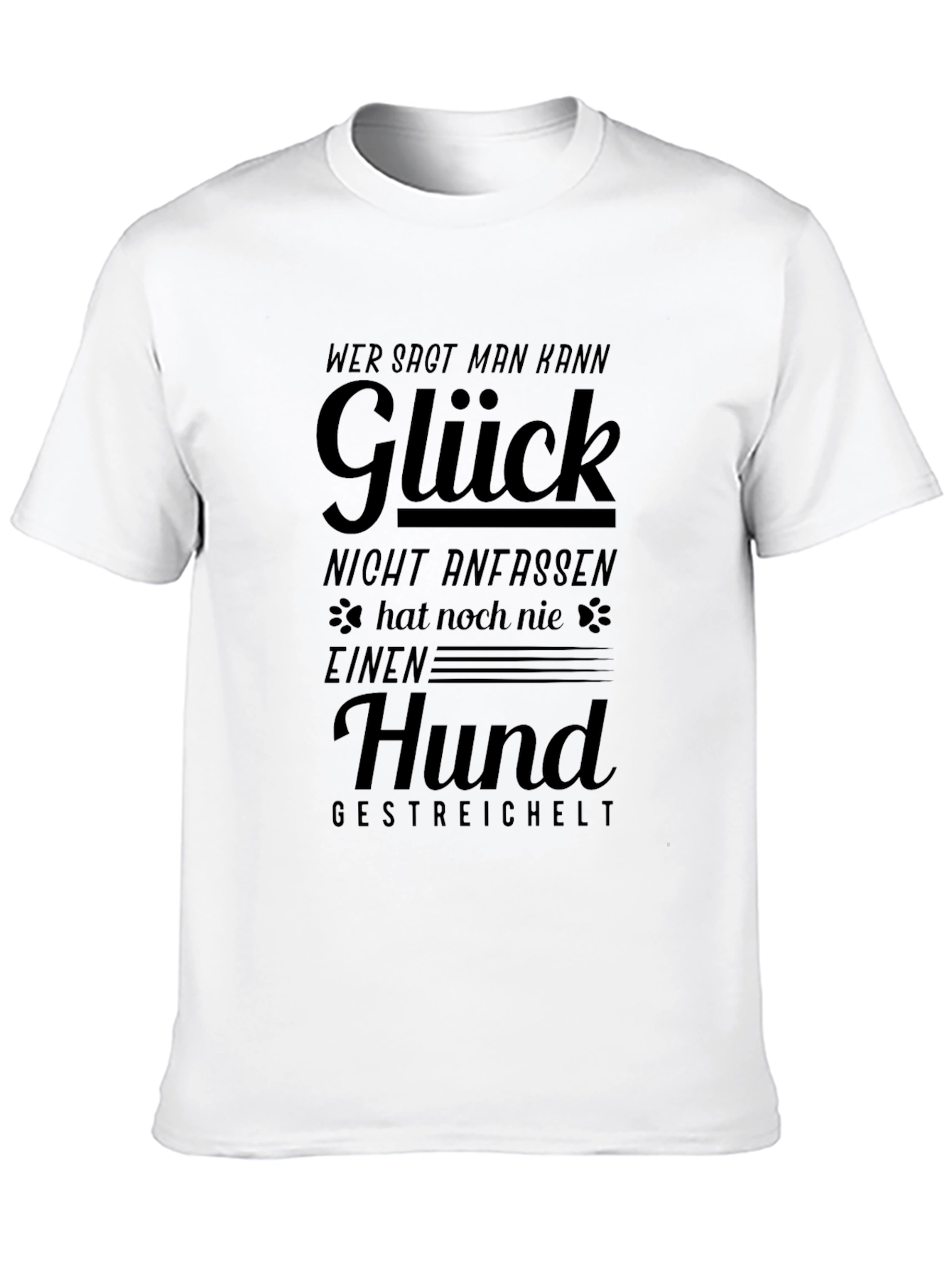 Glück Hund Black Graphic Tee