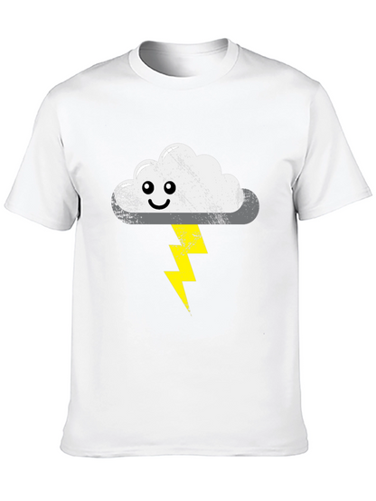 Stormy Cloud T-Shirt - Cute Lightning Bolt Design