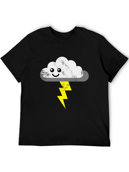 Stormy Cloud T-Shirt - Cute Lightning Bolt Design