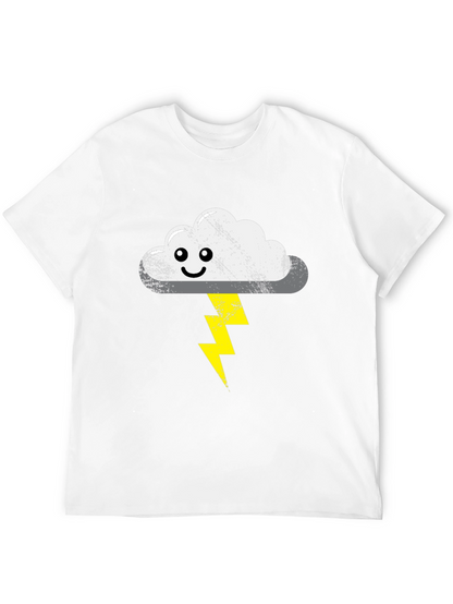 Stormy Cloud T-Shirt - Cute Lightning Bolt Design