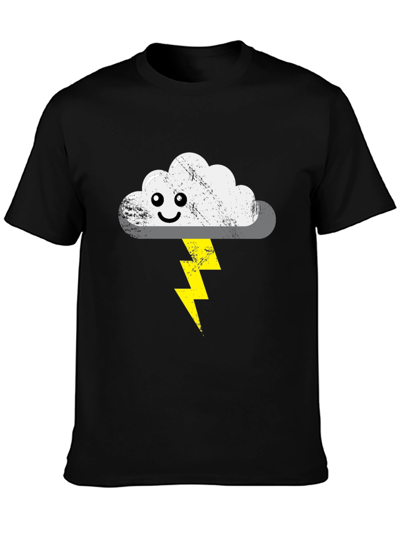 Stormy Cloud T-Shirt - Cute Lightning Bolt Design