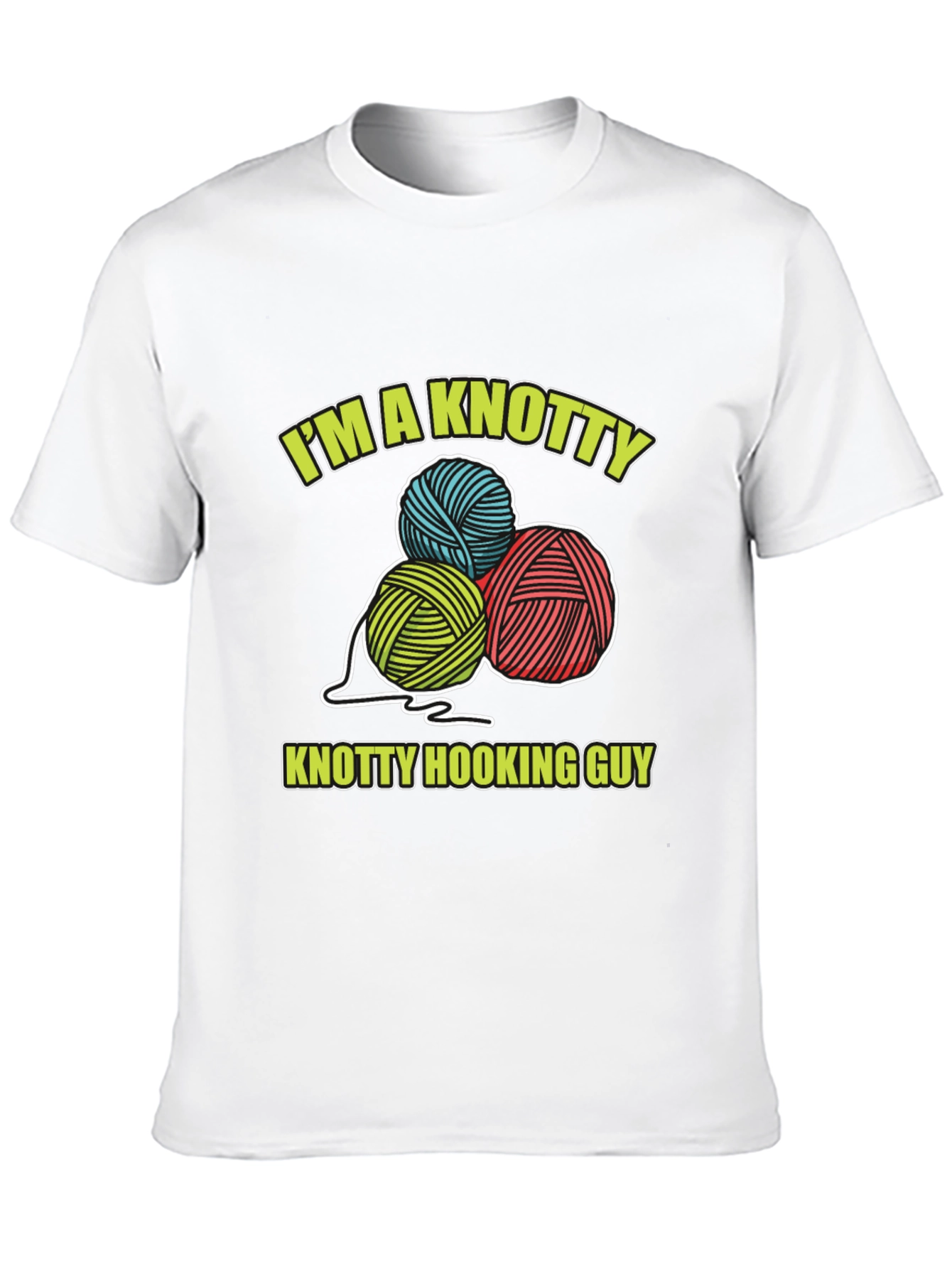 Knotty Hooking Guy T-Shirt - Novelty Knitwear Tee