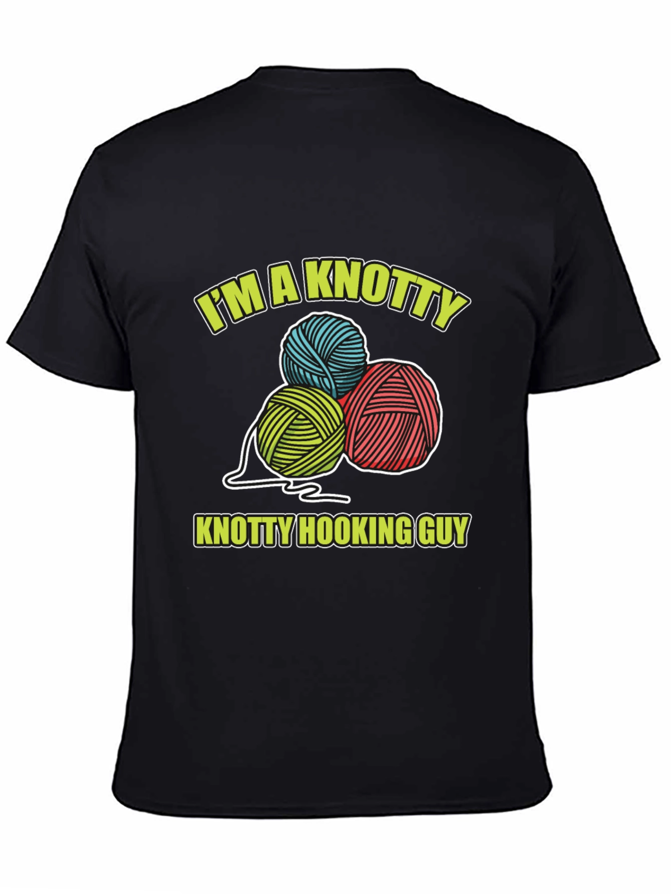 Knotty Hooking Guy T-Shirt - Novelty Knitwear Tee