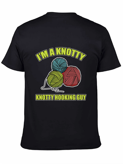 Knotty Hooking Guy T-Shirt - Novelty Knitwear Tee