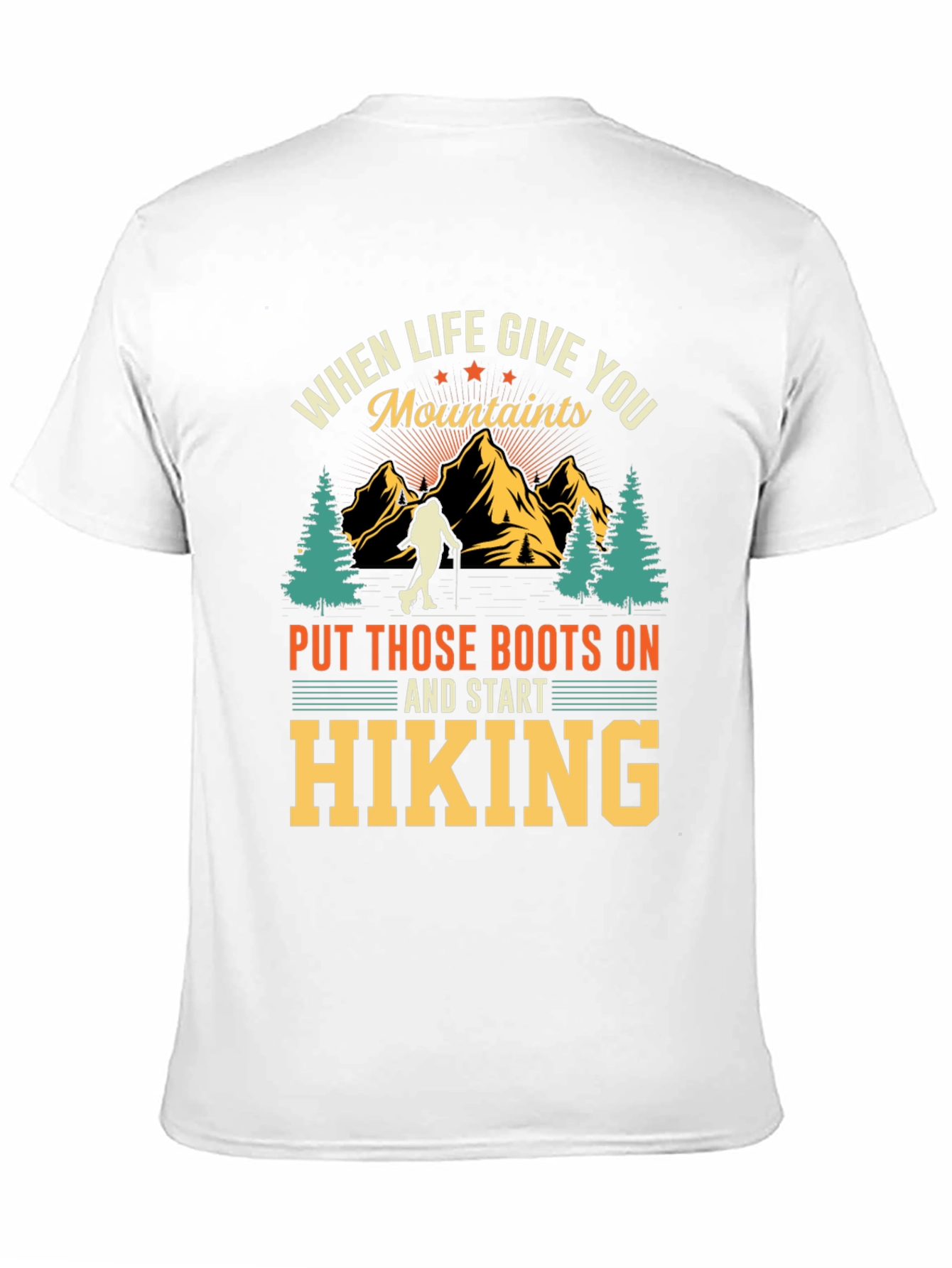 Hiking Mountains Graphic Tee - Black