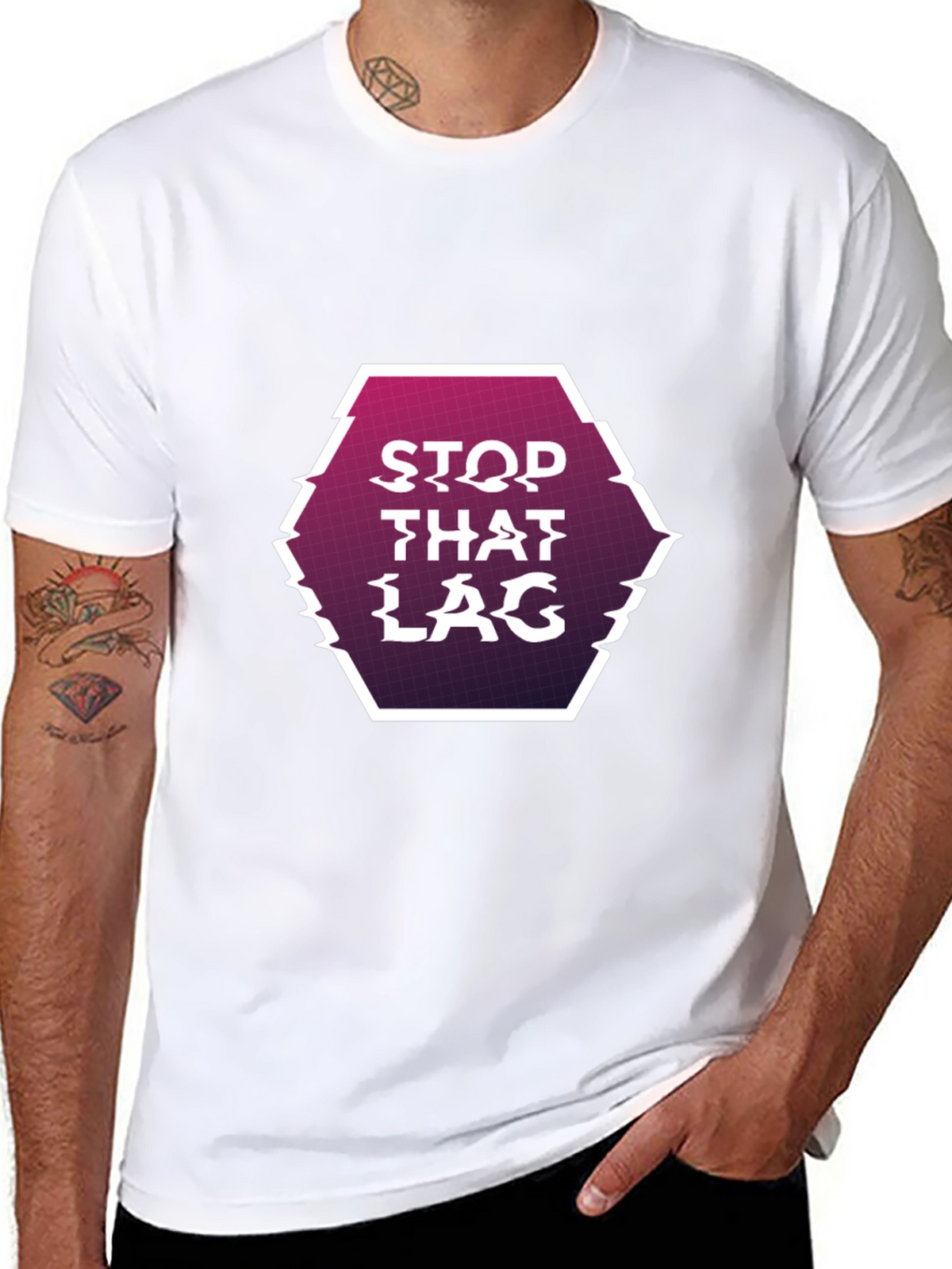 Stop That Lag Graphic Tee - Gamer Style