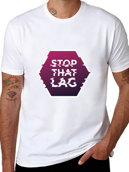 Stop That Lag Graphic Tee - Gamer Style
