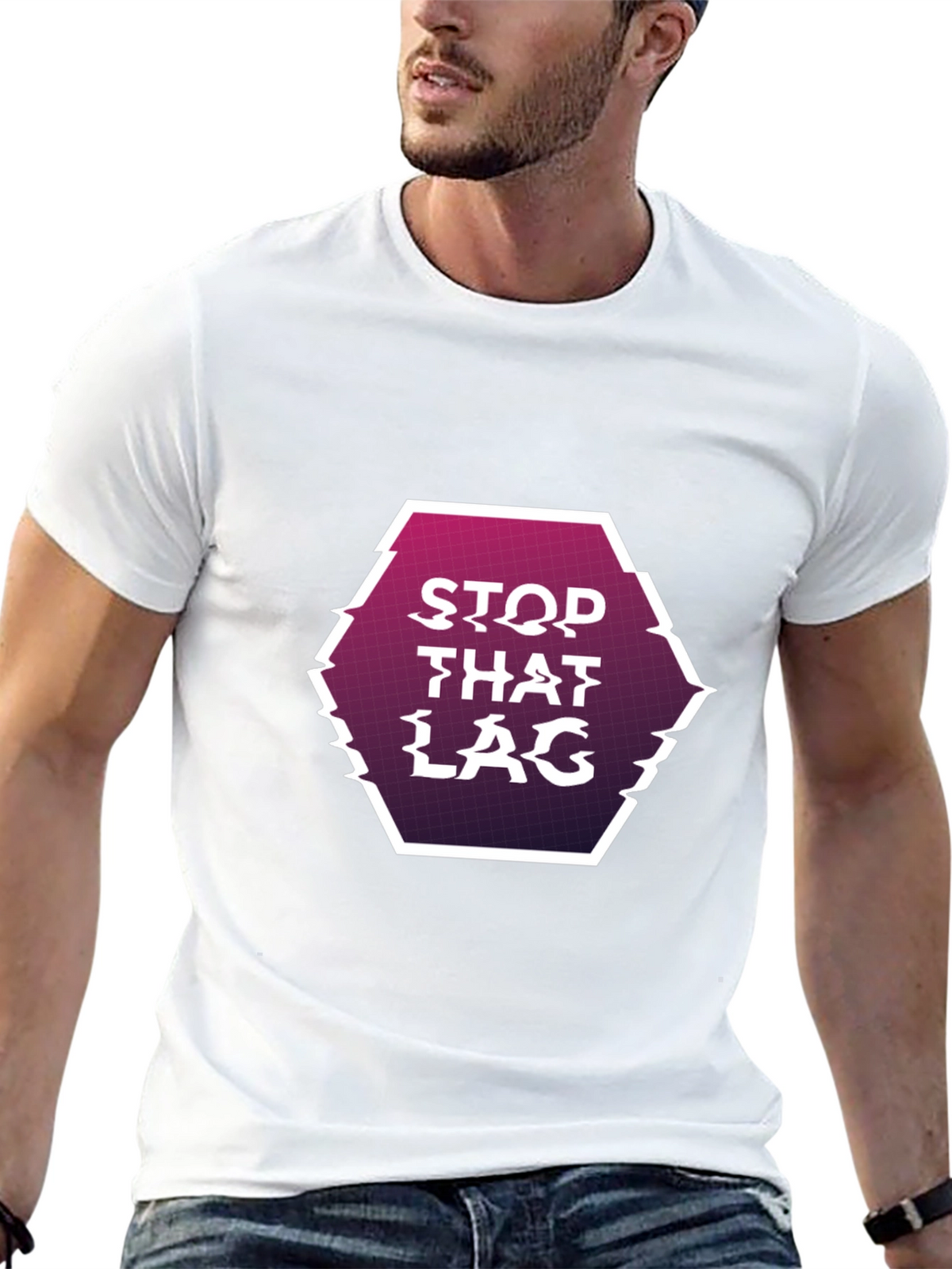 Stop That Lag Graphic Tee - Gamer Style