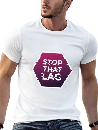 Stop That Lag Graphic Tee - Gamer Style