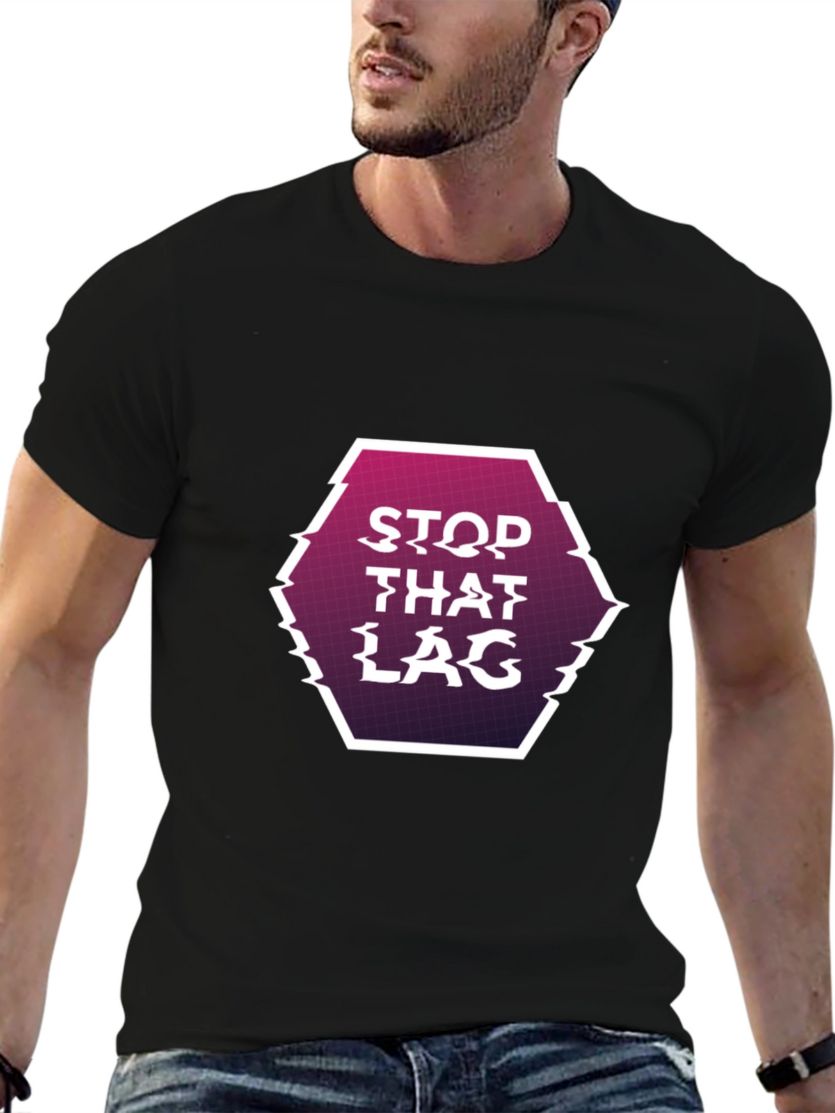 Stop That Lag Graphic Tee - Gamer Style