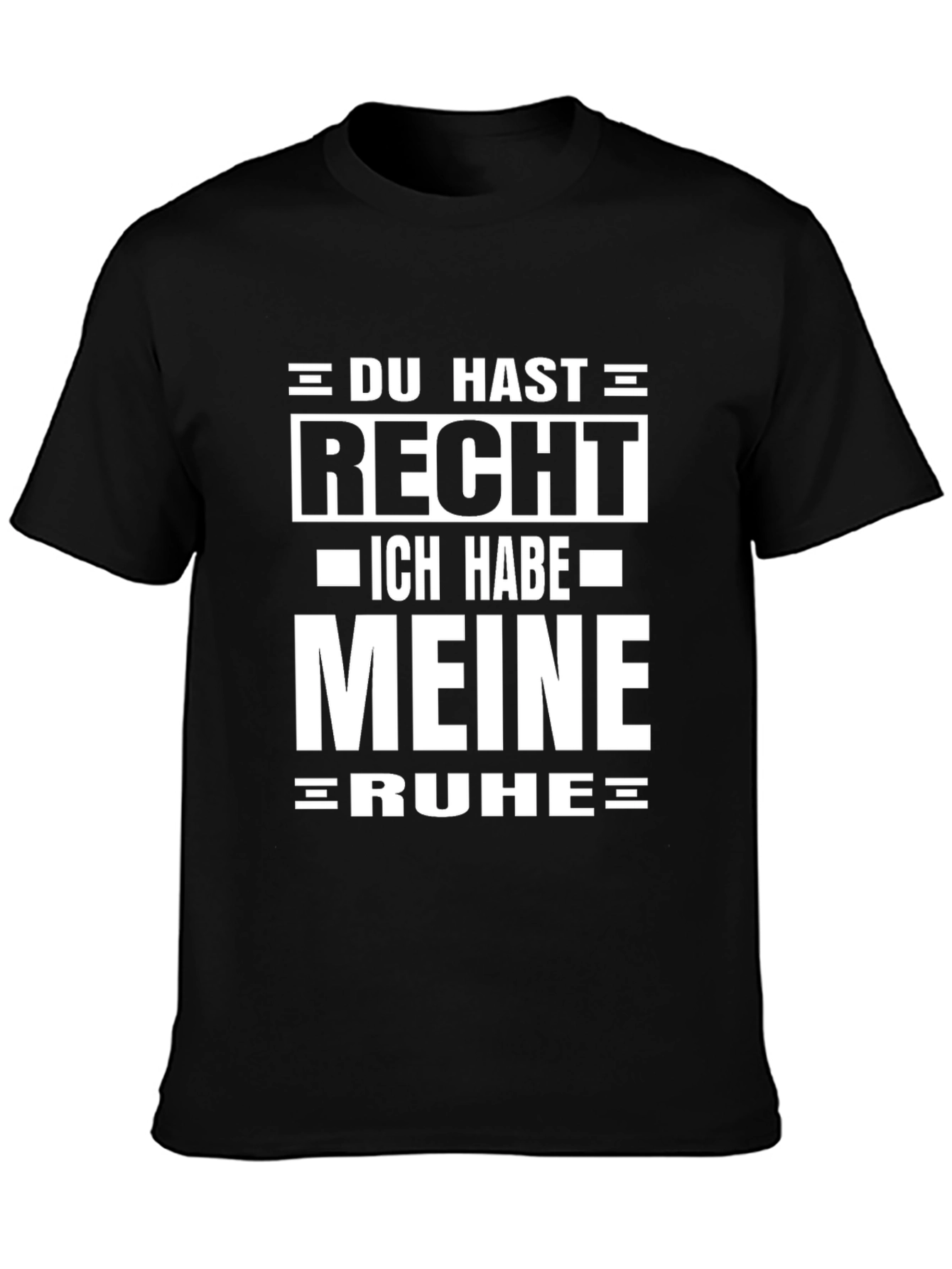 Mens Black T-Shirt with Funny German Slogan