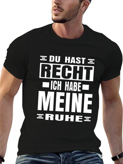 Mens Black T-Shirt with Funny German Slogan
