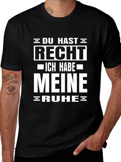 Mens Black T-Shirt with Funny German Slogan