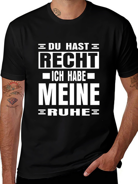 Mens Black T-Shirt with Funny German Slogan