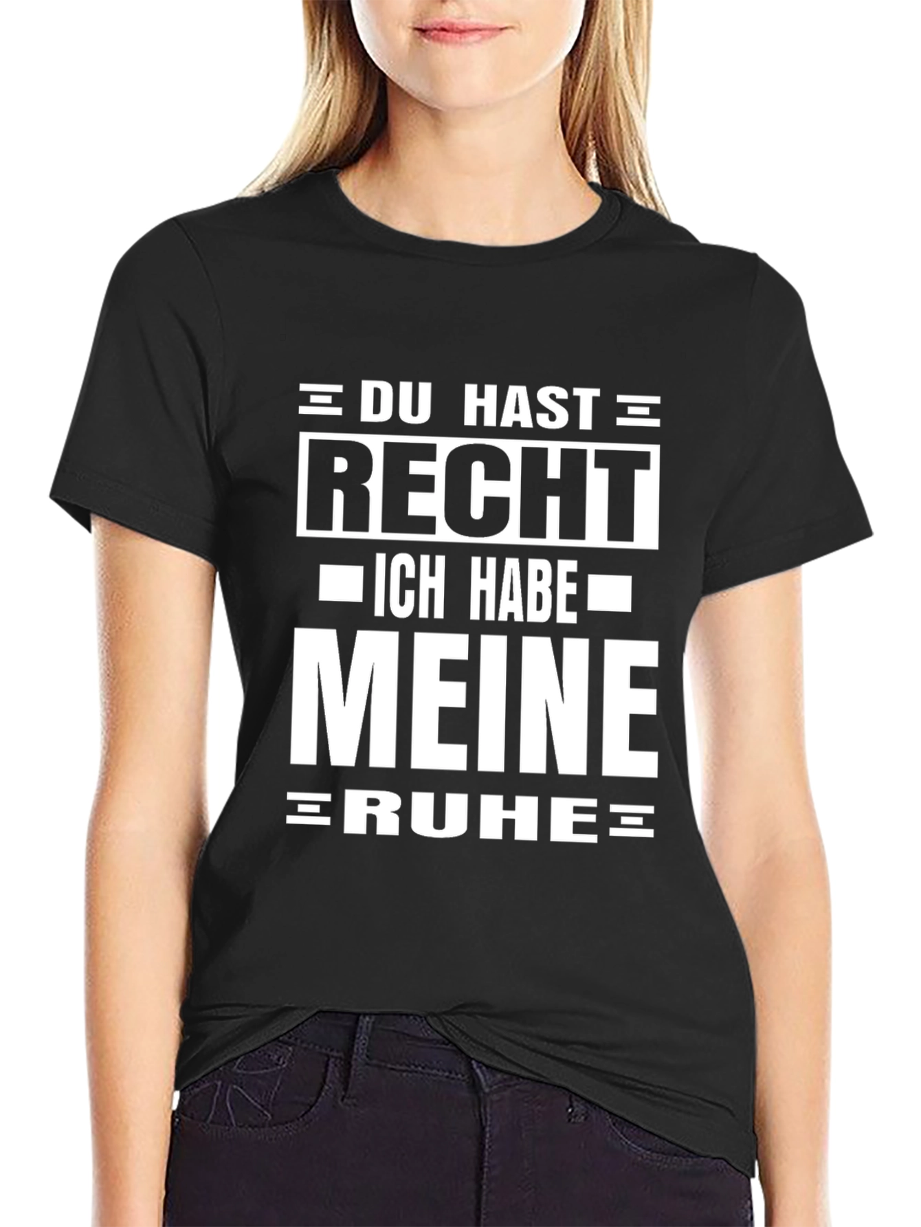 Mens Black T-Shirt with Funny German Slogan