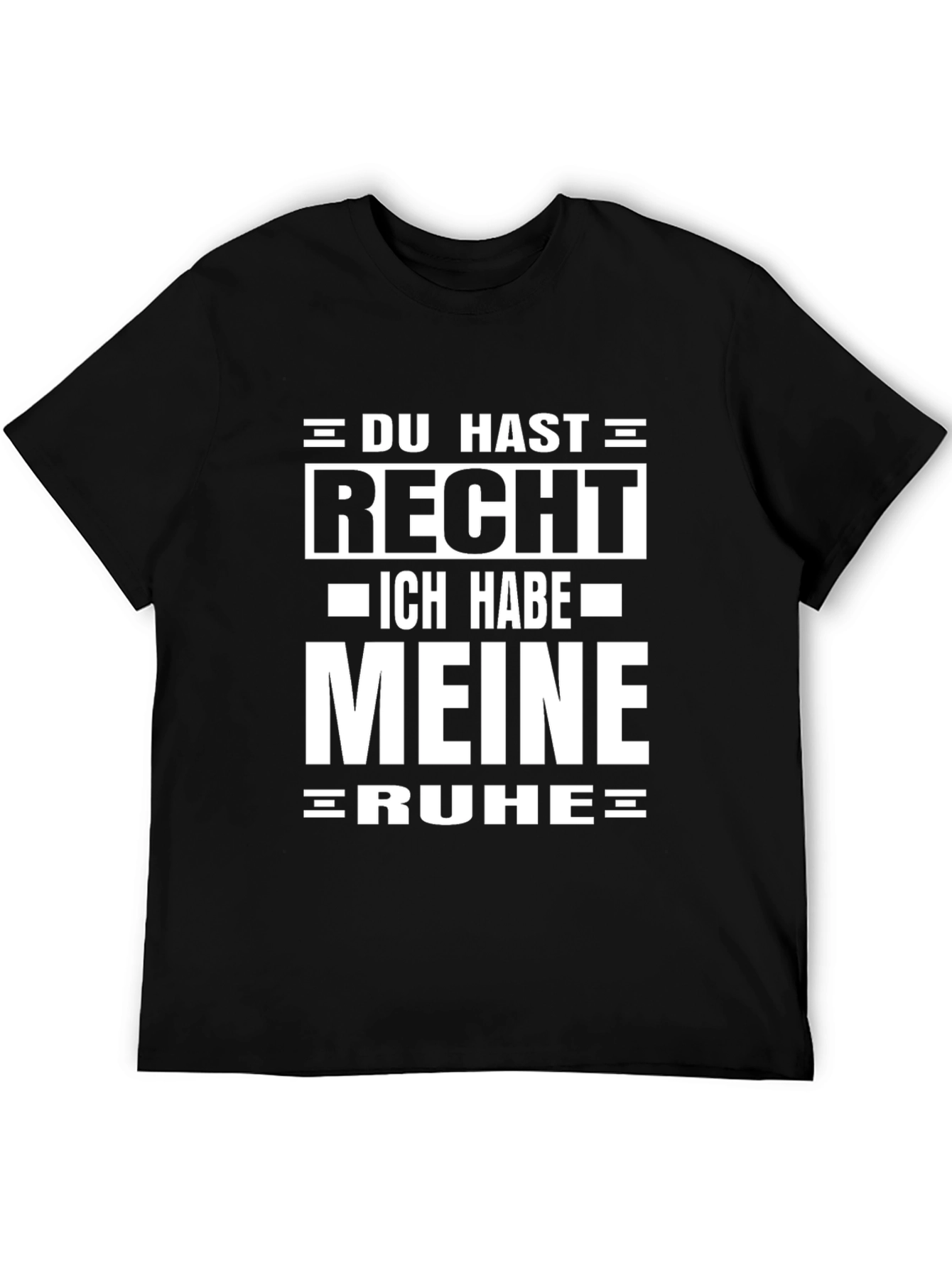 Mens Black T-Shirt with Funny German Slogan