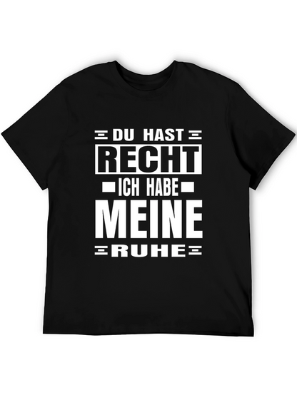 Mens Black T-Shirt with Funny German Slogan