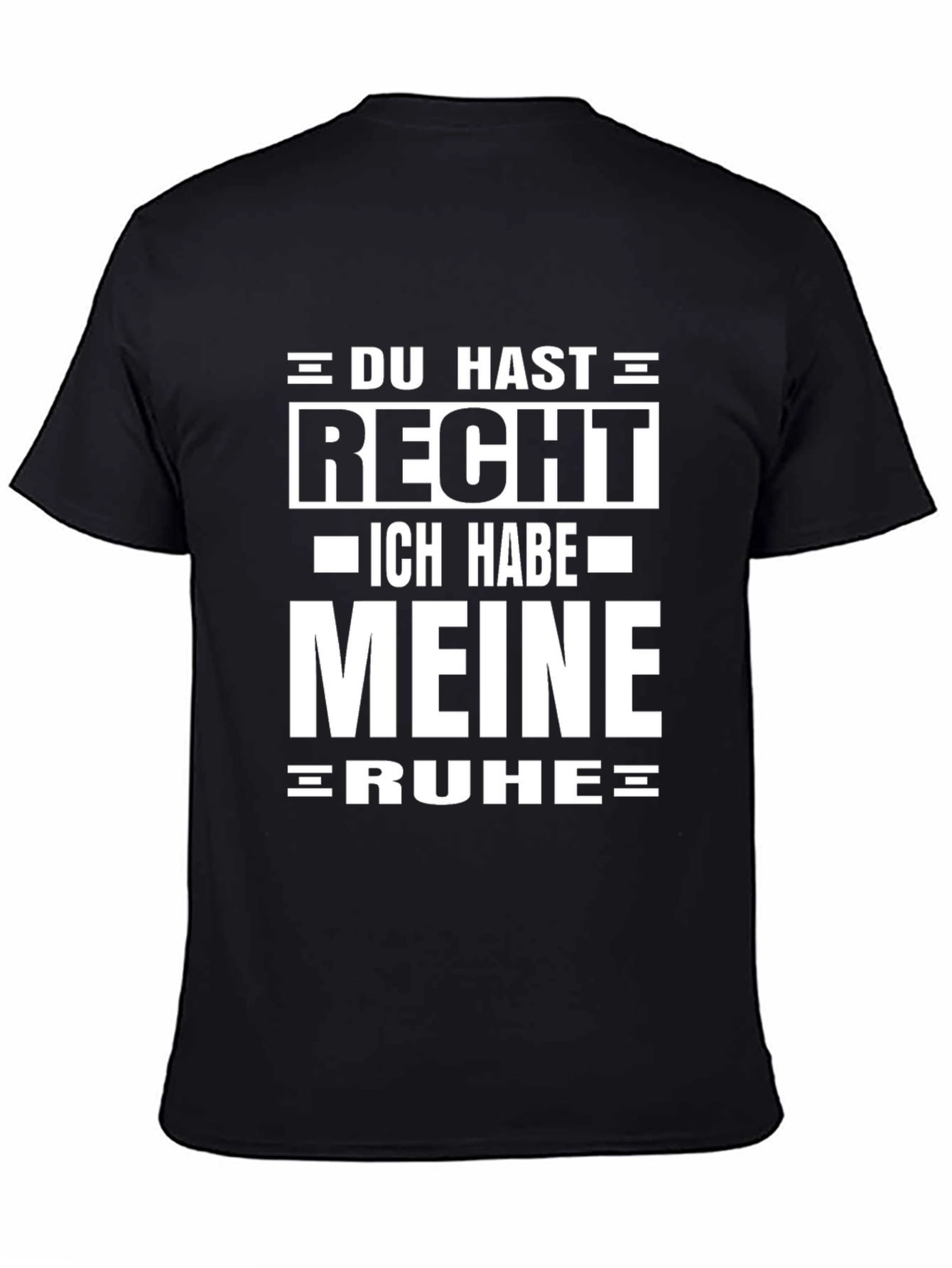 Mens Black T-Shirt with Funny German Slogan