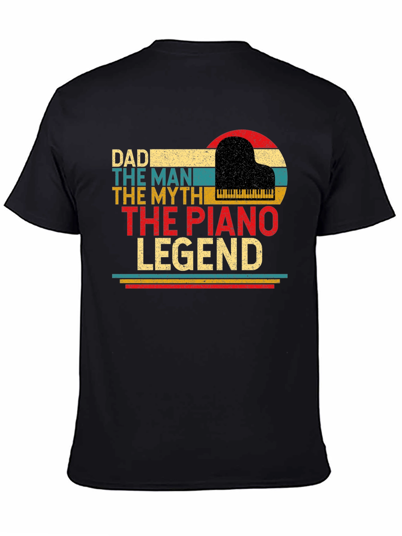 Dad Piano Legend T-Shirt - The Man The Myth
