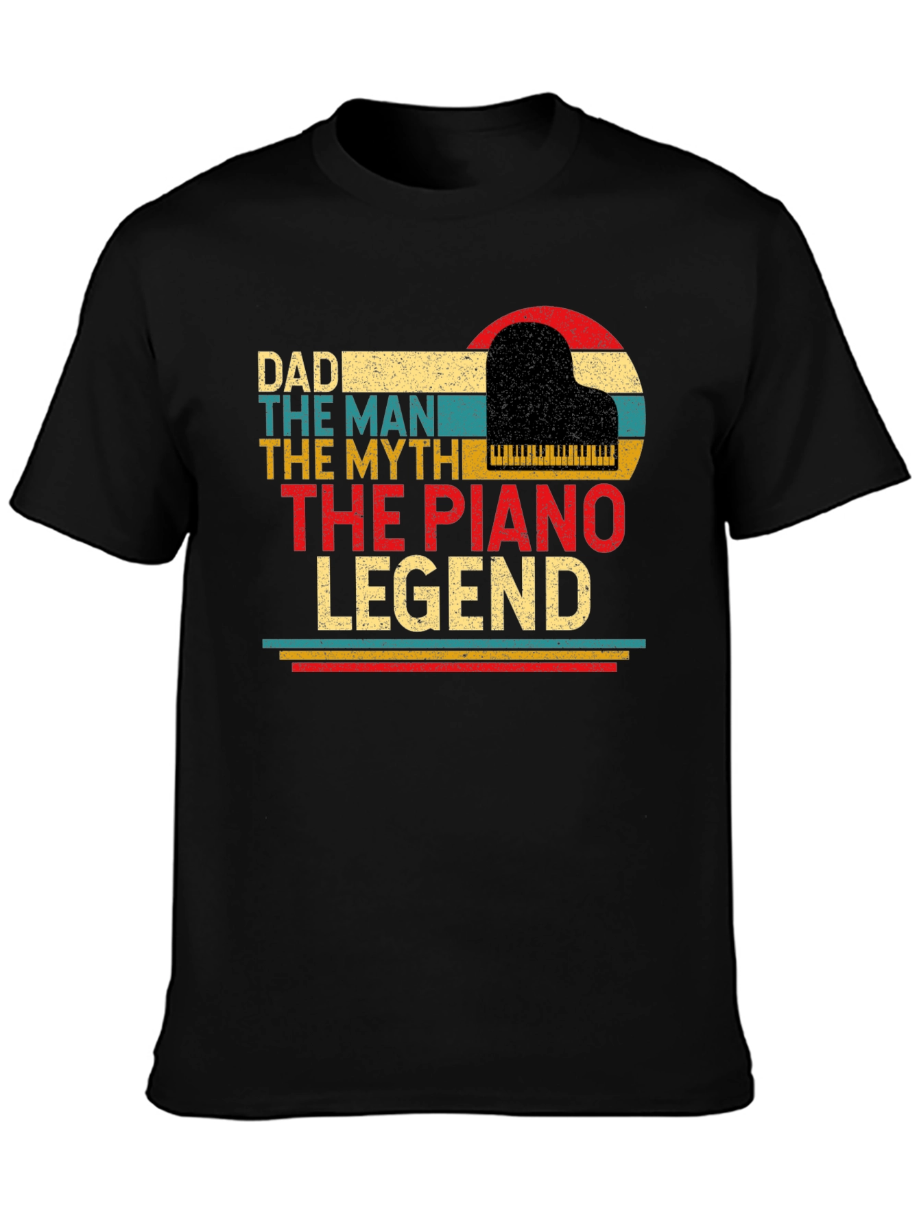 Dad Piano Legend T-Shirt - The Man The Myth