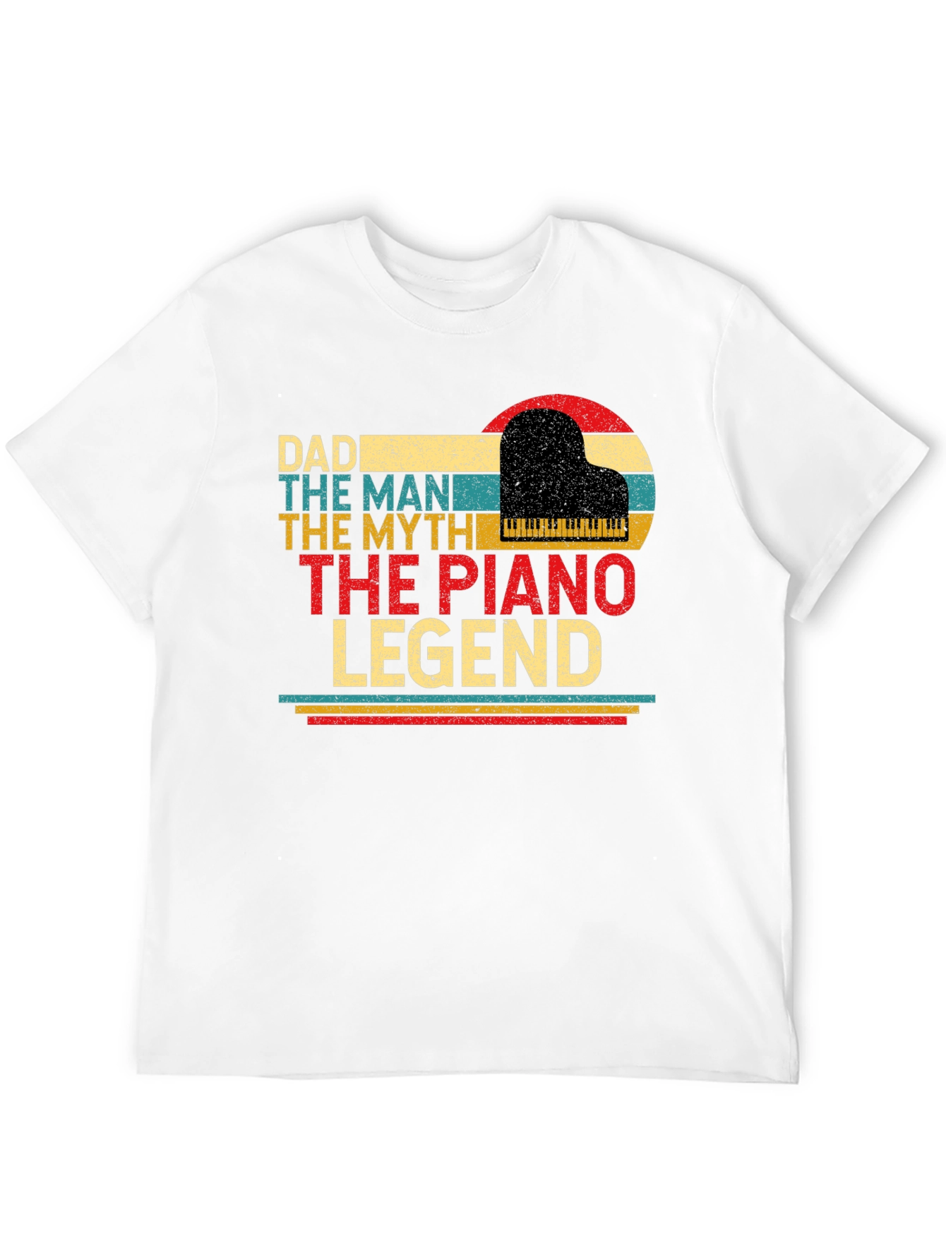 Dad Piano Legend T-Shirt - The Man The Myth
