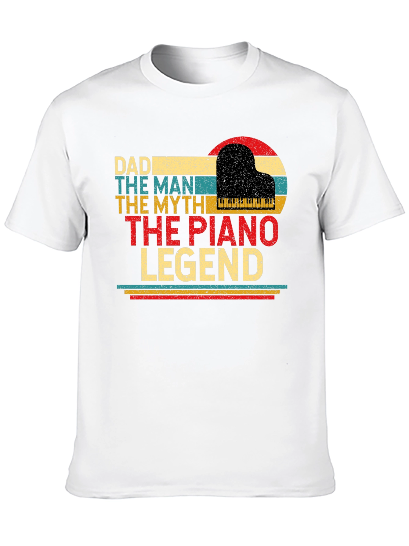 Dad Piano Legend T-Shirt - The Man The Myth