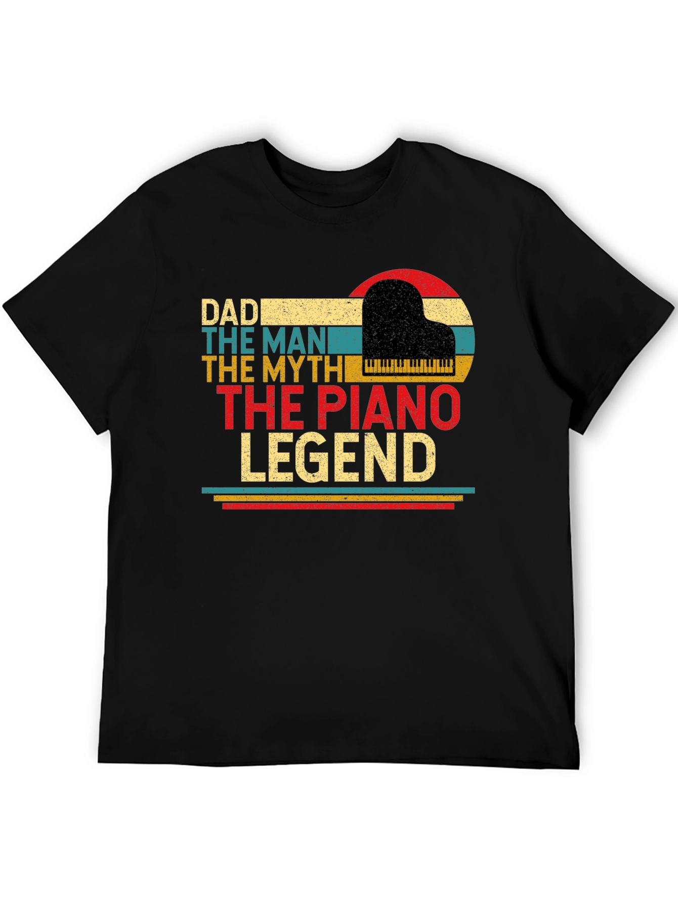 Dad Piano Legend T-Shirt - The Man The Myth