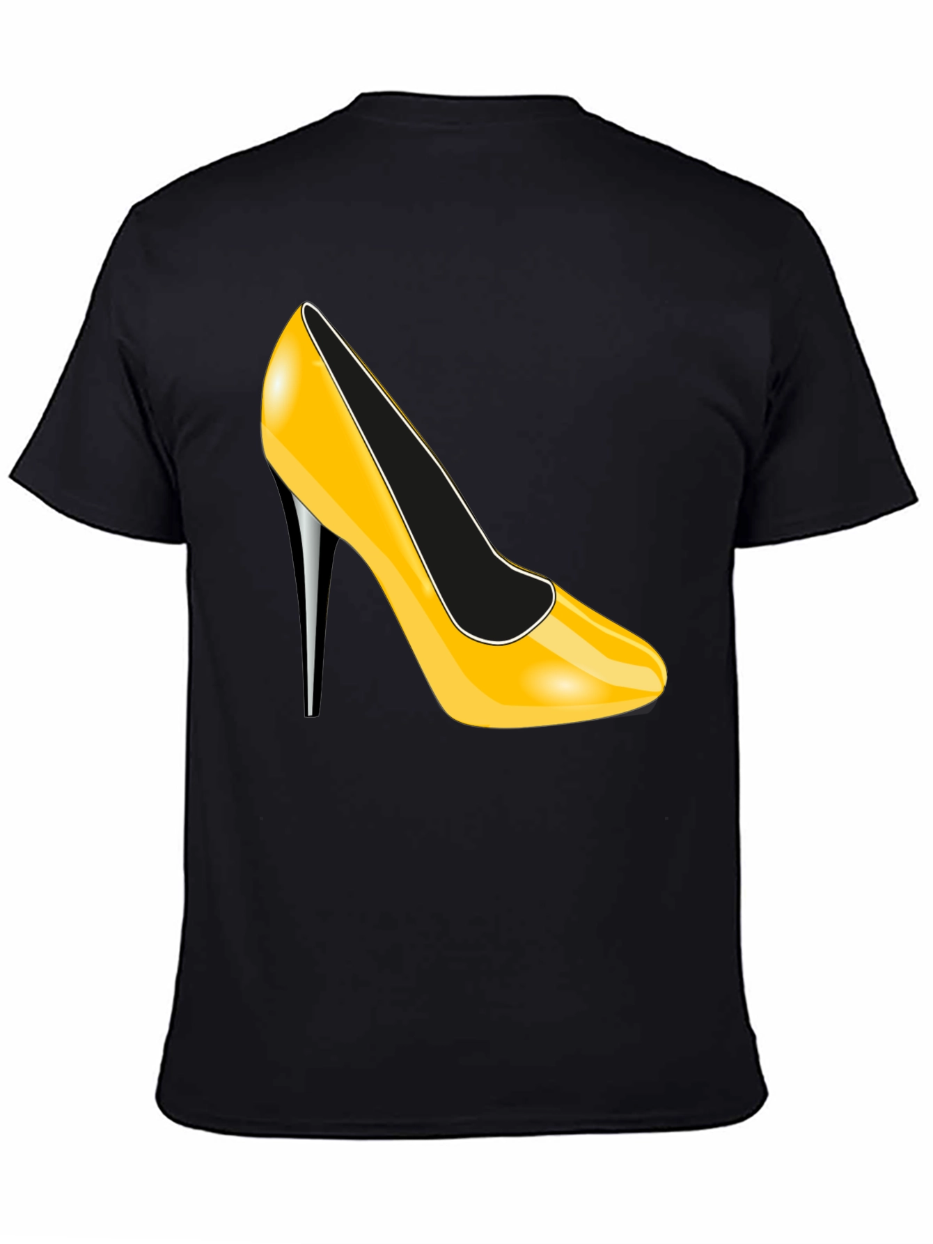 Yellow High Heel Graphic Tee - Sleek & Stylish