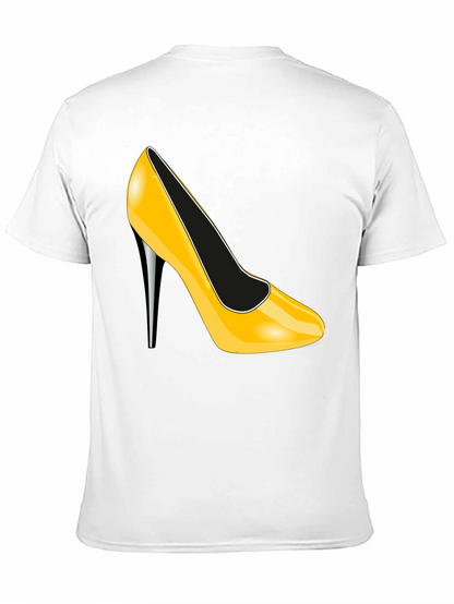 Yellow High Heel Graphic Tee - Sleek & Stylish