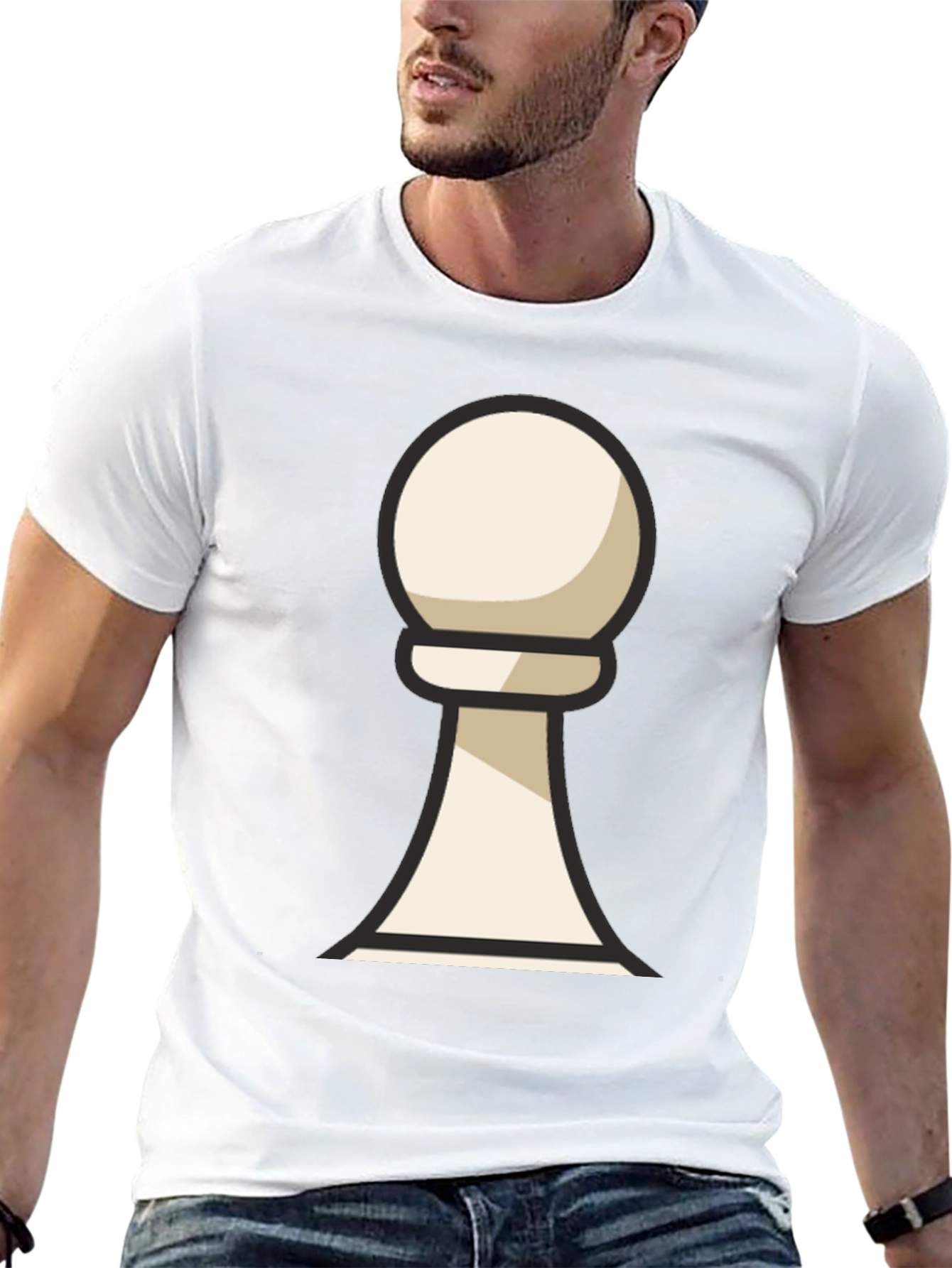 Chess Pawn Graphic T-Shirt - Casual Wear