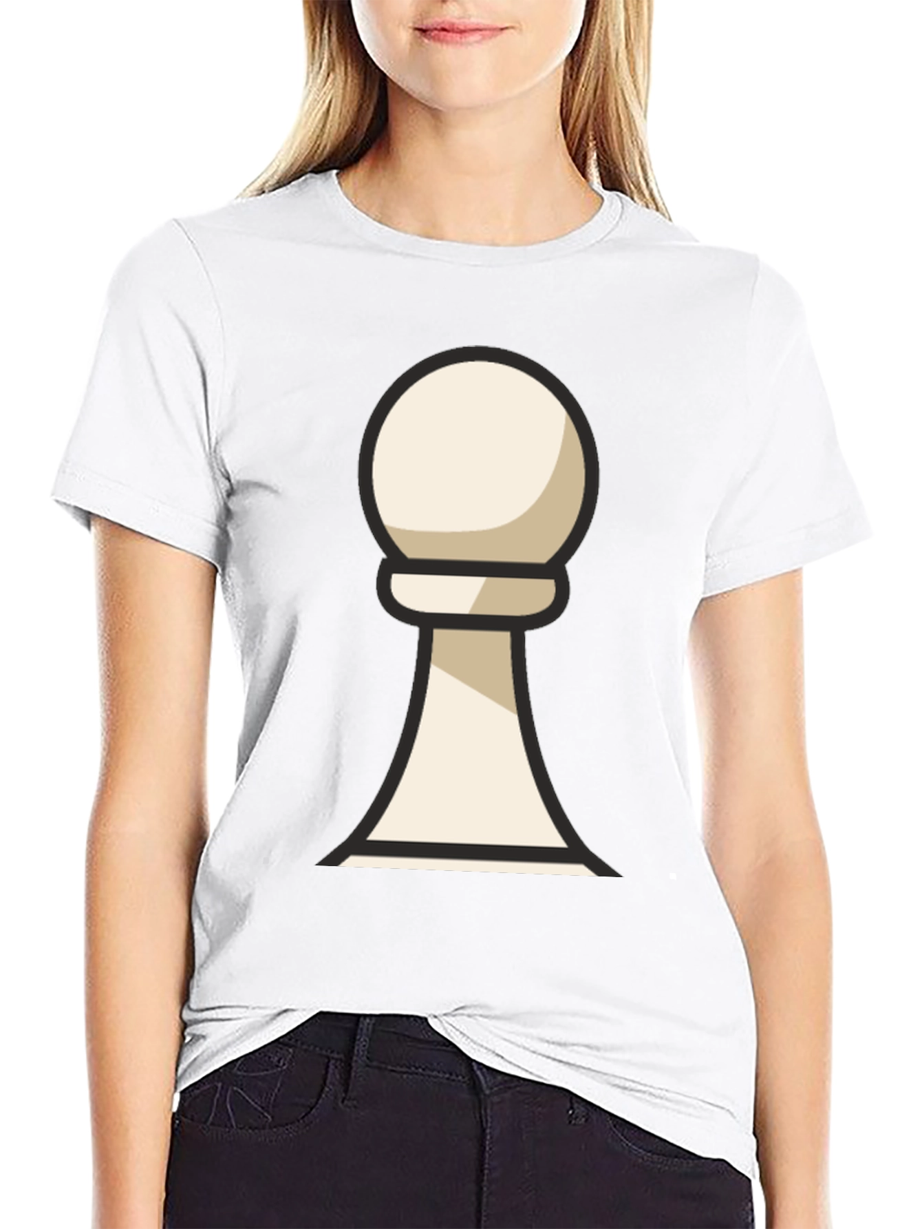 Chess Pawn Graphic T-Shirt - Casual Wear