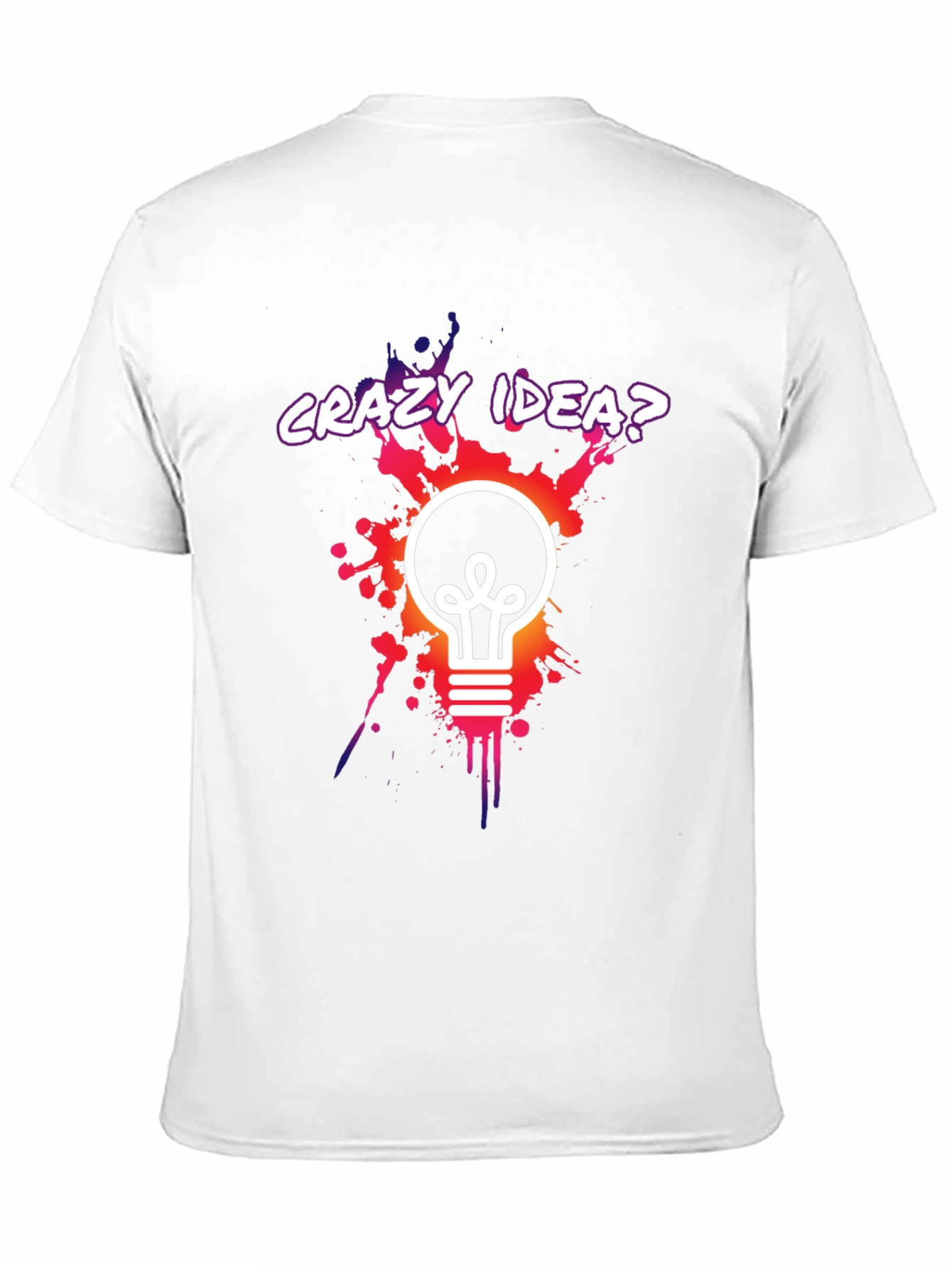 Crazy Idea Light Bulb Graphic T-Shirt