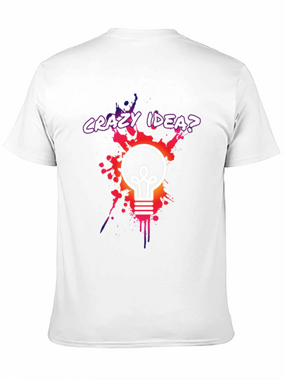 Crazy Idea Light Bulb Graphic T-Shirt