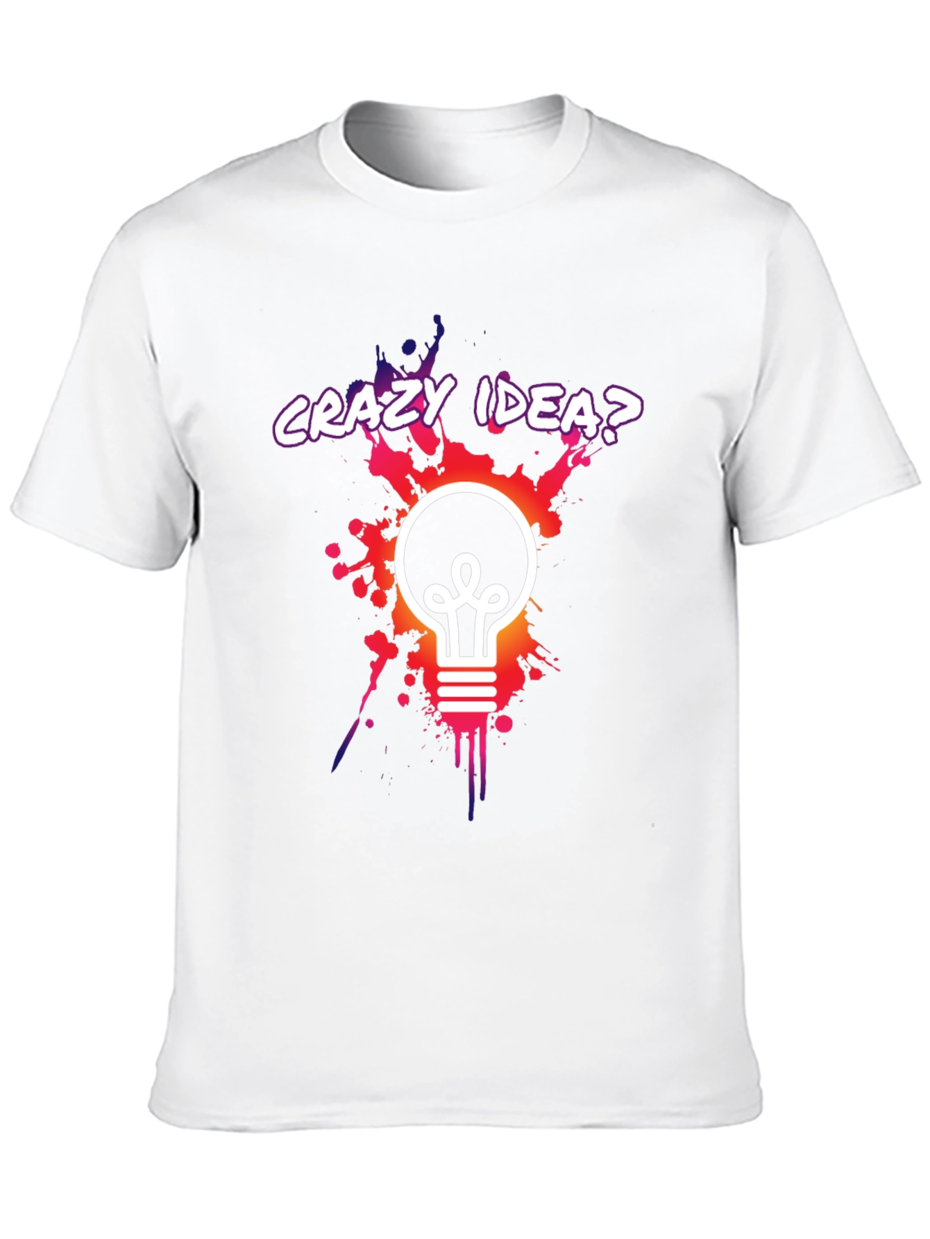 Crazy Idea Light Bulb Graphic T-Shirt