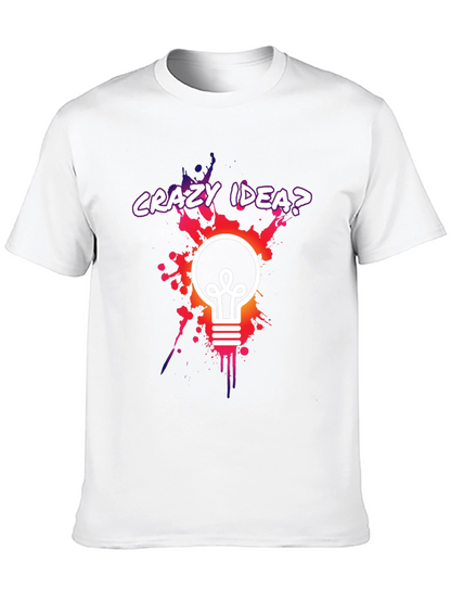Crazy Idea Light Bulb Graphic T-Shirt