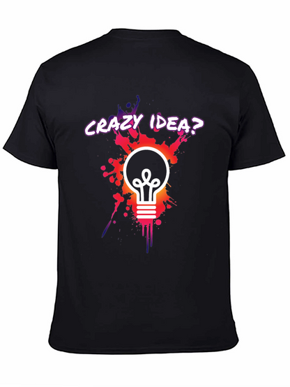 Crazy Idea Light Bulb Graphic T-Shirt