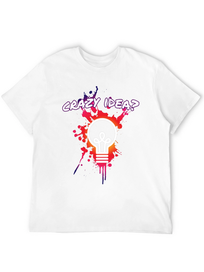 Crazy Idea Light Bulb Graphic T-Shirt