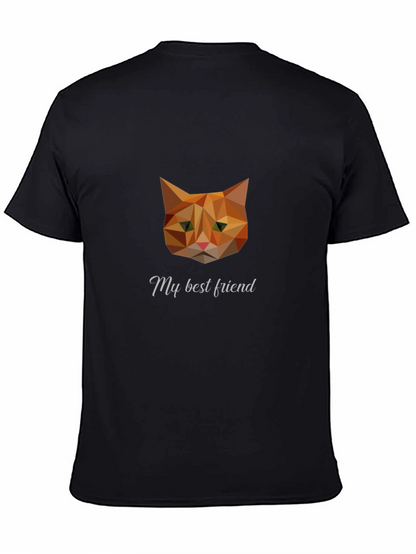 Geometric Cat Graphic Tee - My Best Friend