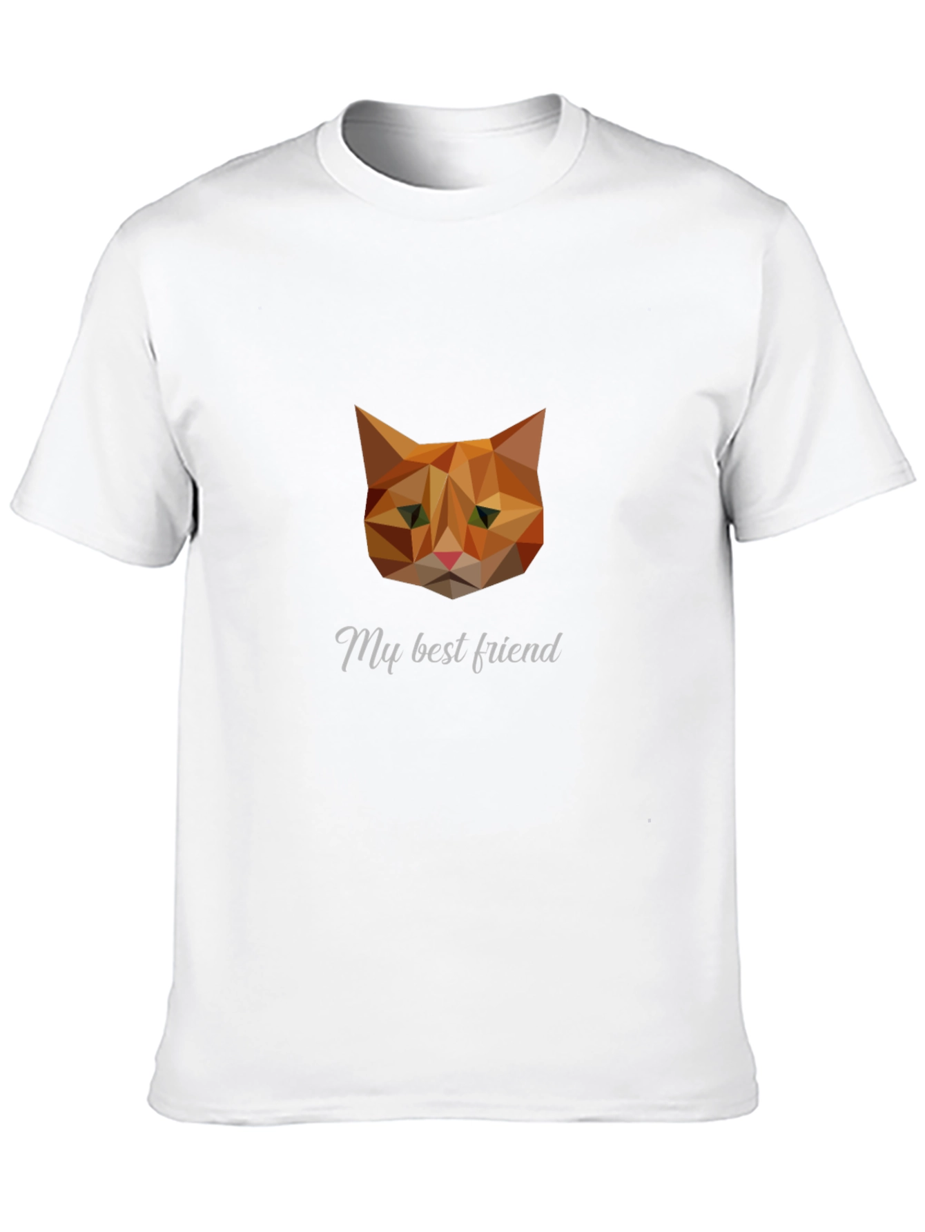 Geometric Cat Graphic Tee - My Best Friend