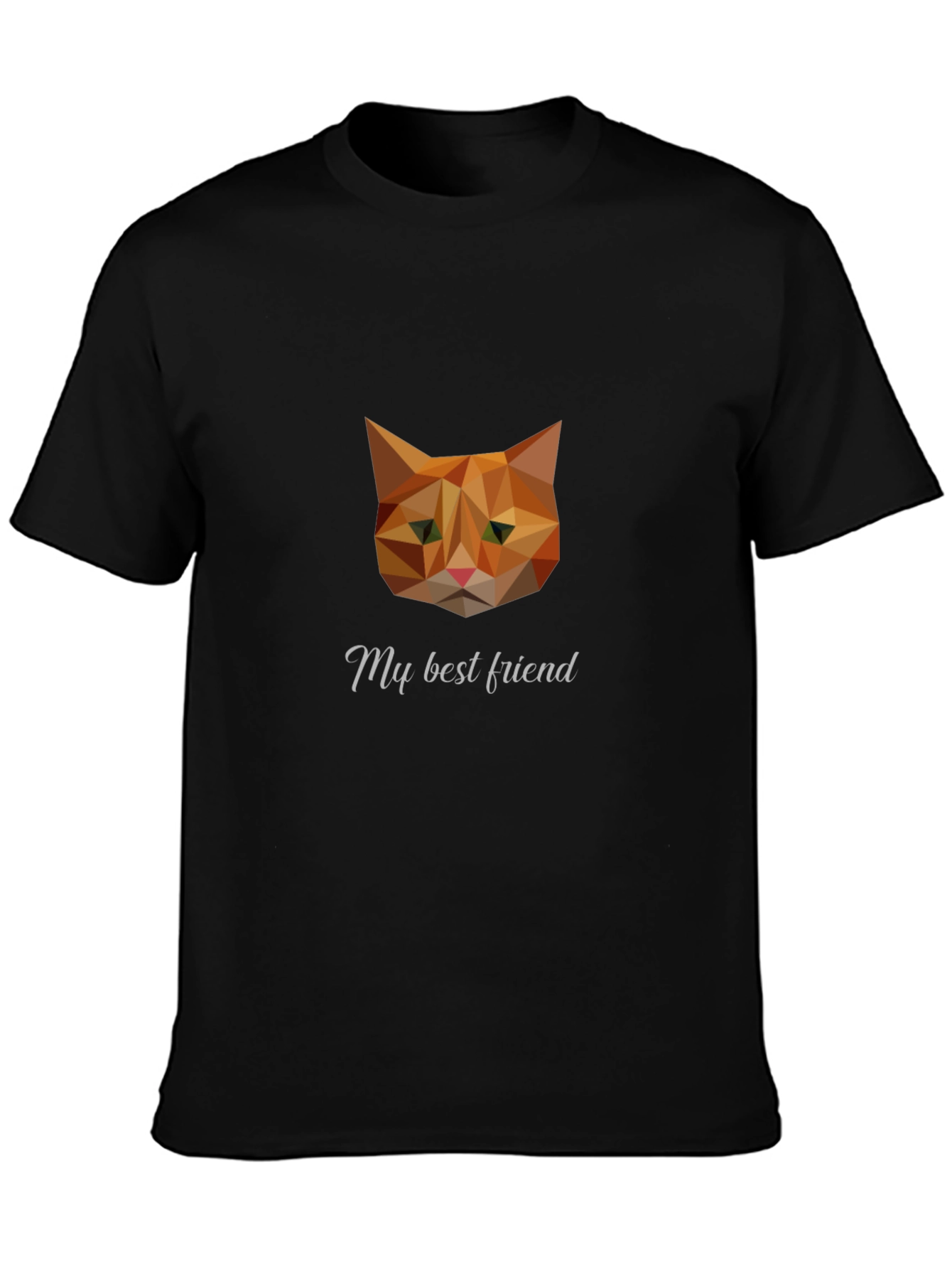 Geometric Cat Graphic Tee - My Best Friend