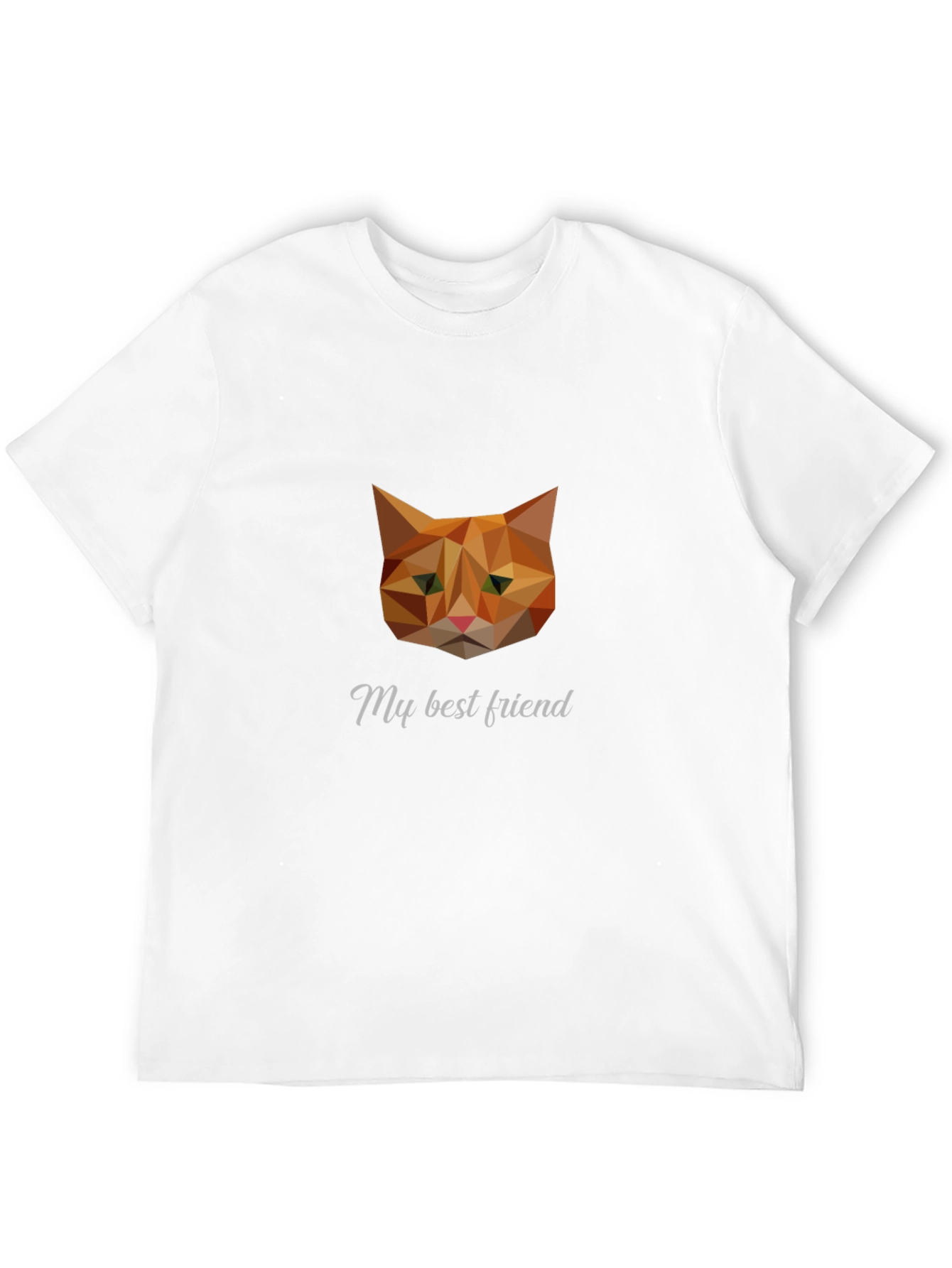 Geometric Cat Graphic Tee - My Best Friend