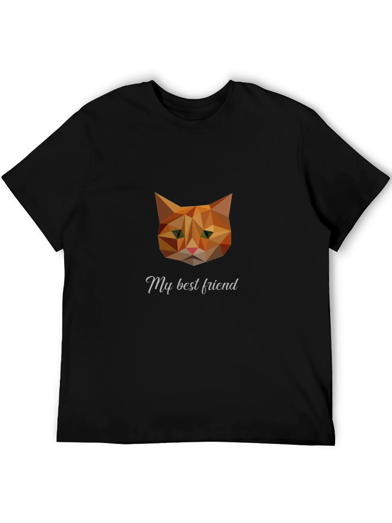 Geometric Cat Graphic Tee - My Best Friend
