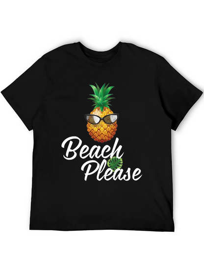 Beach Please Pineapple Graphic T-Shirt