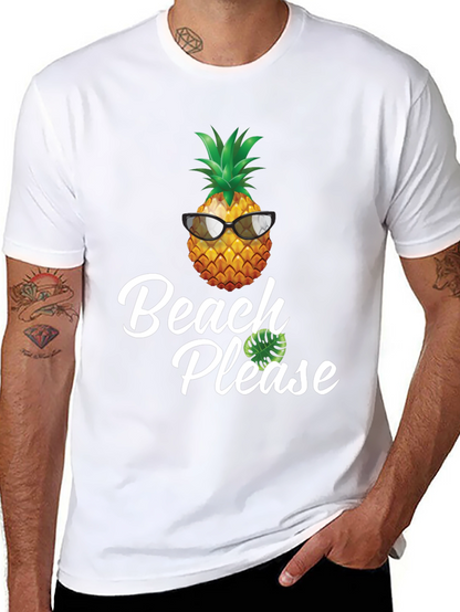 Beach Please Pineapple Graphic T-Shirt