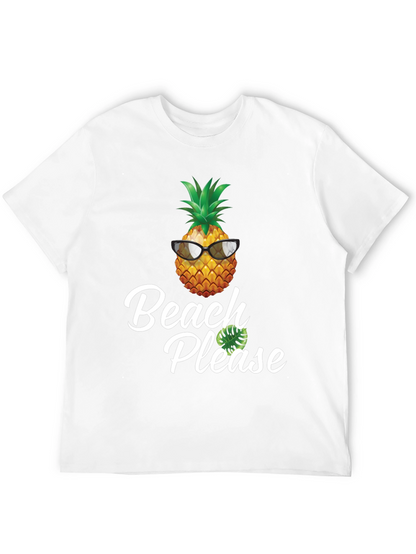 Beach Please Pineapple Graphic T-Shirt