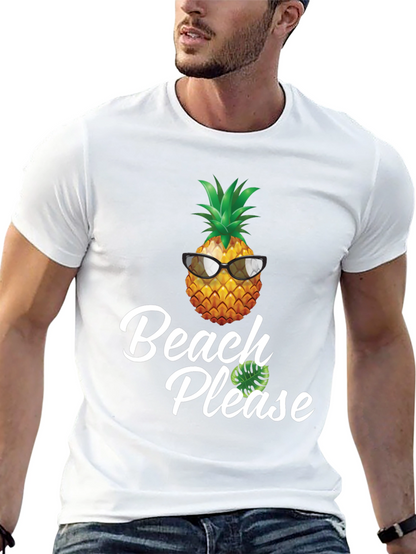 Beach Please Pineapple Graphic T-Shirt