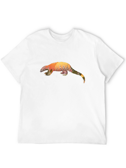 Pangolin Graphic Black T-Shirt - Unique Animal Tee