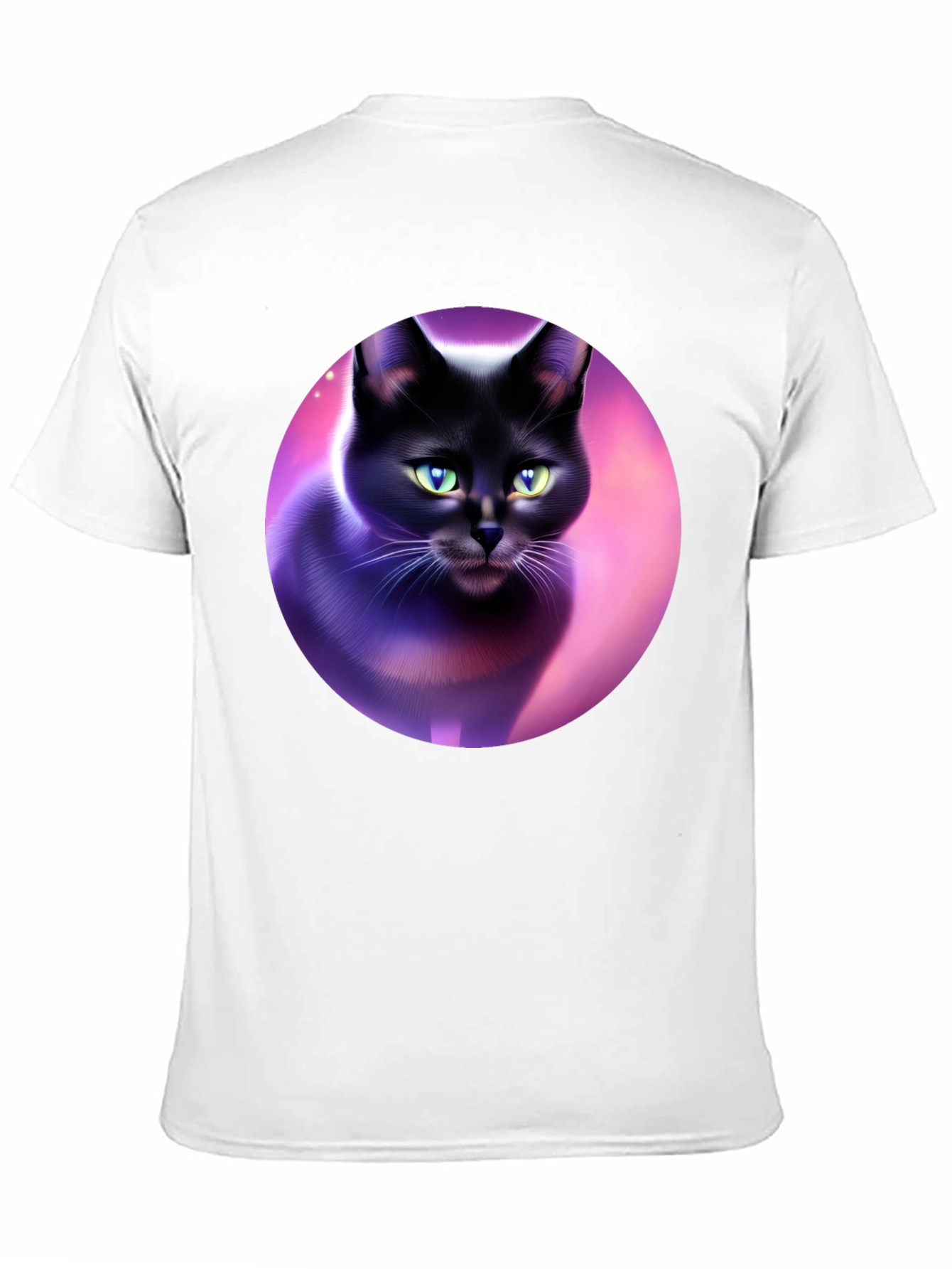 Black Cat Graphic Tee - Artistic Design